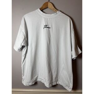 flux gear‎ mens short sleeve t shirt logo L White 100% cotton